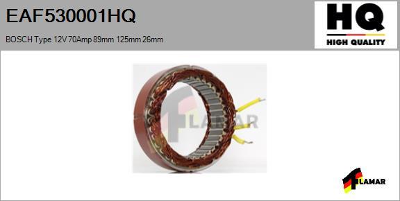 FLAMAR EAF530001HQ - Stator, alternateur cwaw.fr