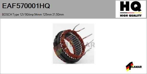 FLAMAR EAF570001HQ - Stator, alternateur cwaw.fr