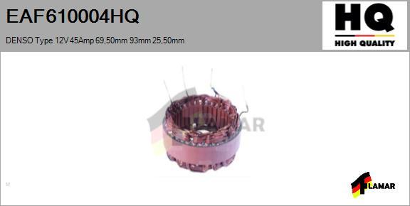 FLAMAR EAF610004HQ - Stator, alternateur cwaw.fr