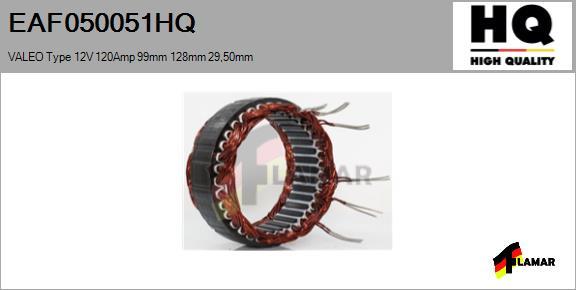 FLAMAR EAF050051HQ - Stator, alternateur cwaw.fr