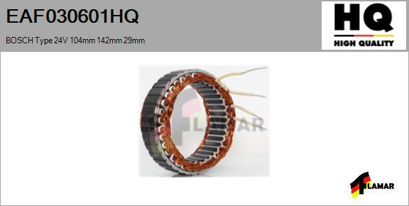 FLAMAR EAF030601HQ - Stator, alternateur cwaw.fr