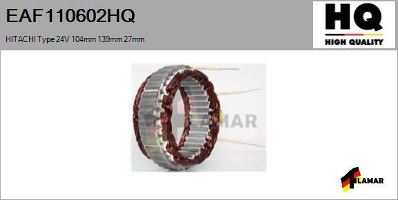 FLAMAR EAF110602HQ - Stator, alternateur cwaw.fr