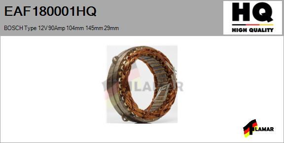 FLAMAR EAF180001HQ - Stator, alternateur cwaw.fr