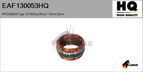 FLAMAR EAF130053HQ - Stator, alternateur cwaw.fr