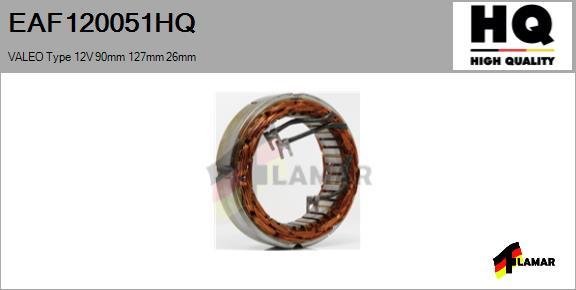 FLAMAR EAF120051HQ - Stator, alternateur cwaw.fr