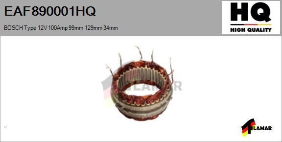 FLAMAR EAF890001HQ - Stator, alternateur cwaw.fr