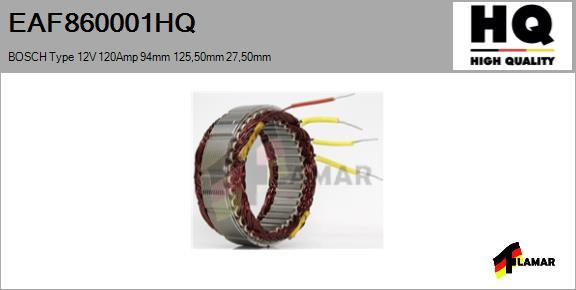 FLAMAR EAF860001HQ - Stator, alternateur cwaw.fr