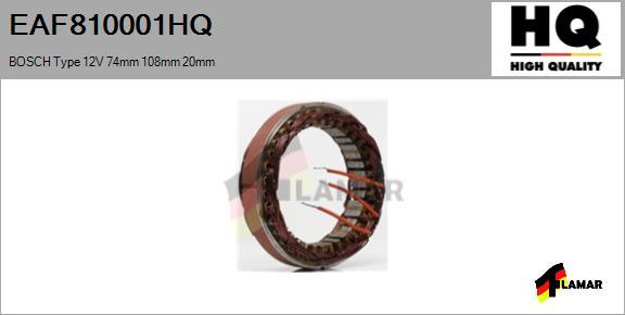 FLAMAR EAF810001HQ - Stator, alternateur cwaw.fr