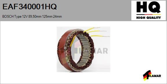 FLAMAR EAF340001HQ - Stator, alternateur cwaw.fr