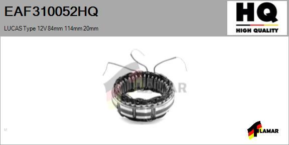 FLAMAR EAF310052HQ - Stator, alternateur cwaw.fr