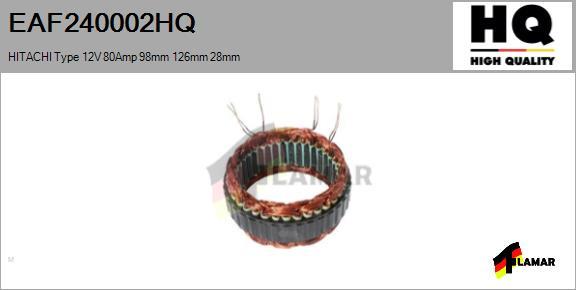 FLAMAR EAF240002HQ - Stator, alternateur cwaw.fr