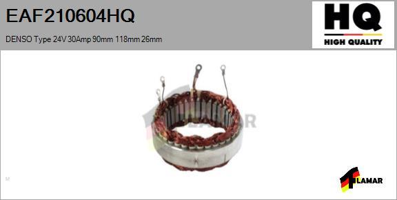 FLAMAR EAF210604HQ - Stator, alternateur cwaw.fr