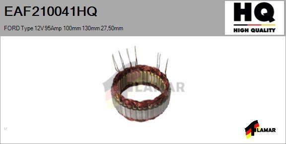 FLAMAR EAF210041HQ - Stator, alternateur cwaw.fr