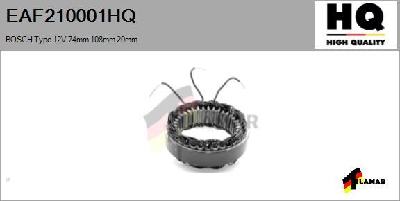 FLAMAR EAF210001HQ - Stator, alternateur cwaw.fr