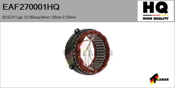 FLAMAR EAF270001HQ - Stator, alternateur cwaw.fr