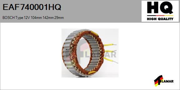 FLAMAR EAF740001HQ - Stator, alternateur cwaw.fr