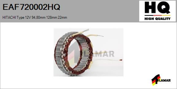 FLAMAR EAF720002HQ - Stator, alternateur cwaw.fr