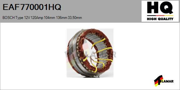 FLAMAR EAF770001HQ - Stator, alternateur cwaw.fr