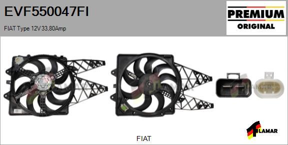 FLAMAR EVF550047FI - Moteur électrique, ventilateur pour radiateurs cwaw.fr