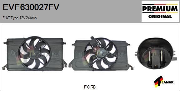 FLAMAR EVF630027FV - Moteur électrique, ventilateur pour radiateurs cwaw.fr