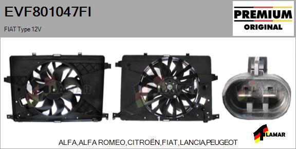 FLAMAR EVF801047FI - Moteur électrique, ventilateur pour radiateurs cwaw.fr