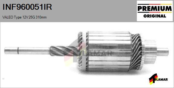 FLAMAR INF960051IR - Induit, démarreur cwaw.fr