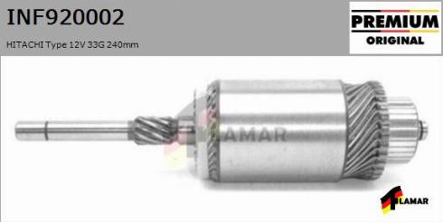 FLAMAR INF920002
 - Induit, démarreur cwaw.fr