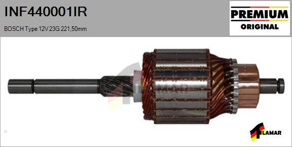 FLAMAR INF440001IR - Induit, démarreur cwaw.fr