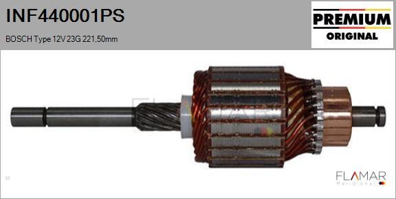 FLAMAR INF440001PS - Induit, démarreur cwaw.fr