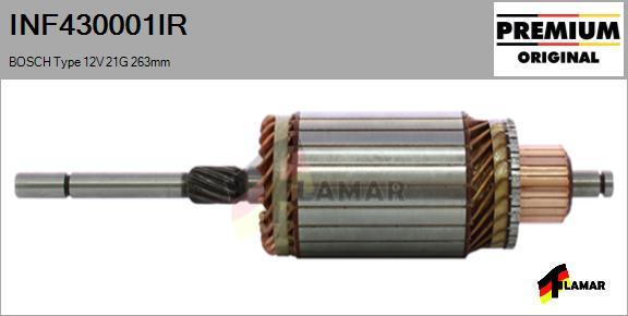 FLAMAR INF430001IR - Induit, démarreur cwaw.fr