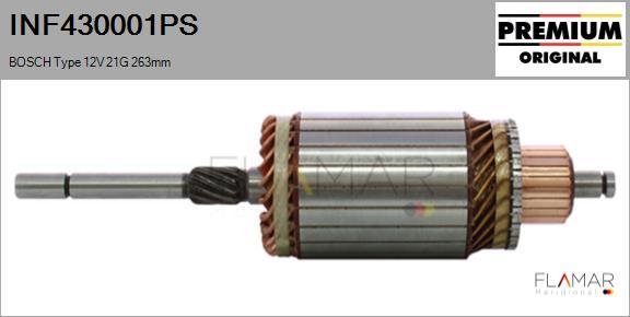 FLAMAR INF430001PS - Induit, démarreur cwaw.fr