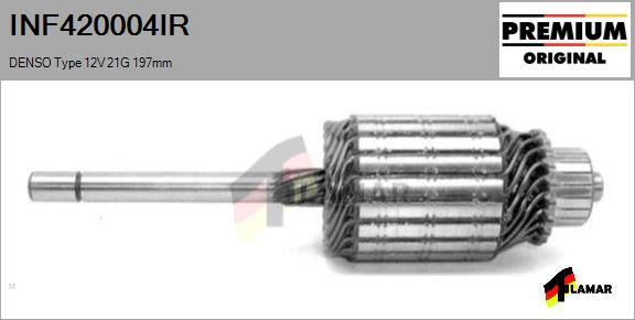 FLAMAR INF420004IR - Induit, démarreur cwaw.fr