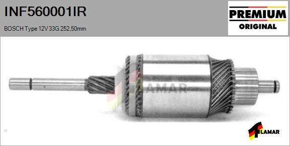 FLAMAR INF560001IR - Induit, démarreur cwaw.fr