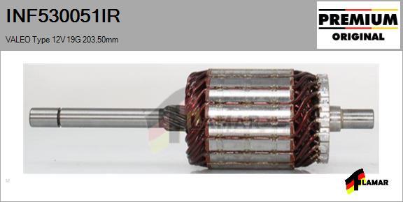 FLAMAR INF530051IR - Induit, démarreur cwaw.fr