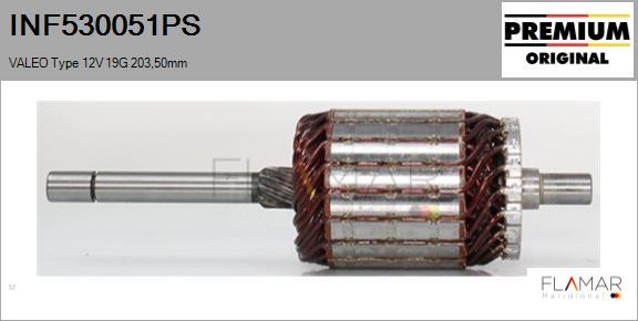 FLAMAR INF530051PS - Induit, démarreur cwaw.fr