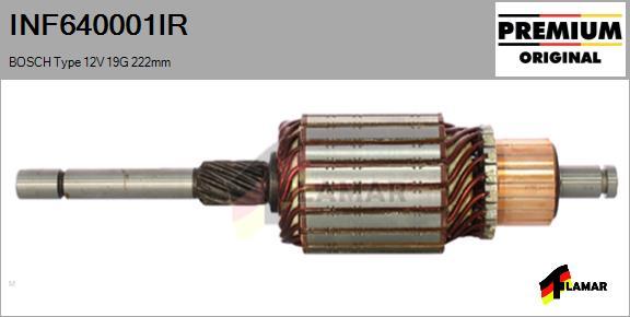 FLAMAR INF640001IR - Induit, démarreur cwaw.fr