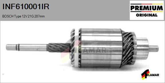 FLAMAR INF610001IR - Induit, démarreur cwaw.fr