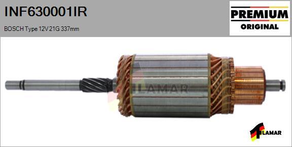 FLAMAR INF630001IR - Induit, démarreur cwaw.fr