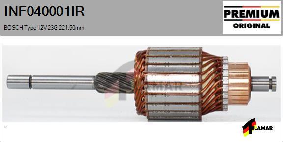 FLAMAR INF040001IR - Induit, démarreur cwaw.fr