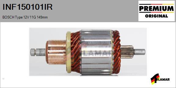 FLAMAR INF150101IR - Induit, démarreur cwaw.fr