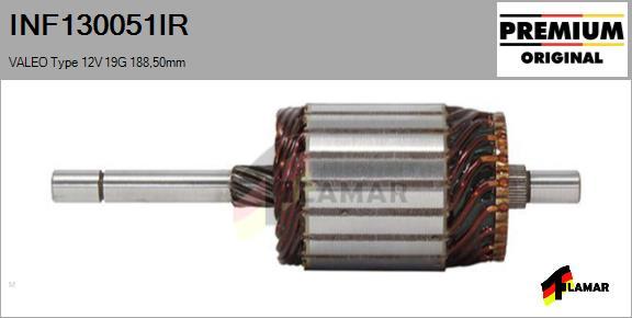 FLAMAR INF130051IR - Induit, démarreur cwaw.fr