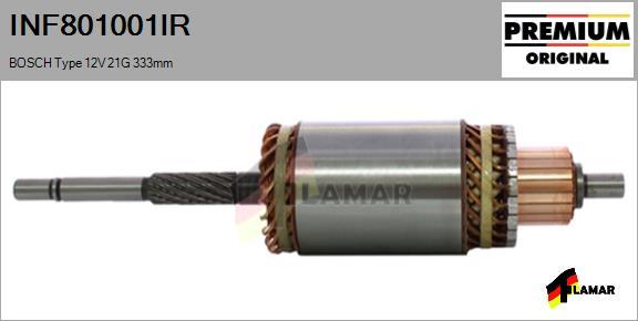 FLAMAR INF801001IR - Induit, démarreur cwaw.fr