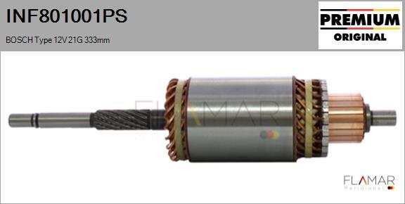 FLAMAR INF801001PS - Induit, démarreur cwaw.fr