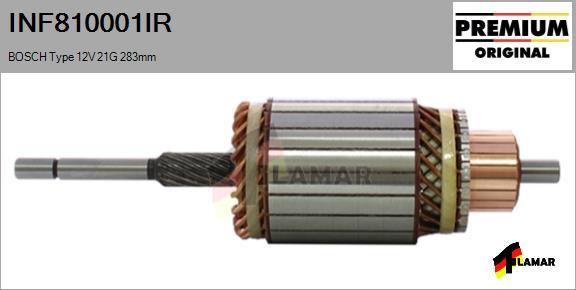 FLAMAR INF810001IR - Induit, démarreur cwaw.fr