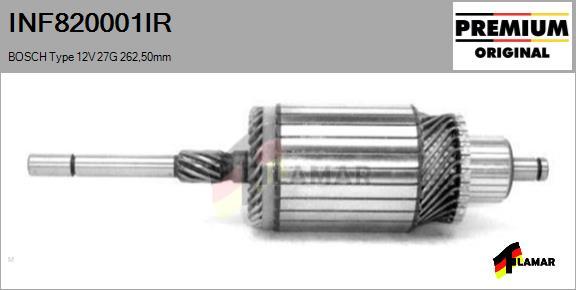 FLAMAR INF820001IR - Induit, démarreur cwaw.fr