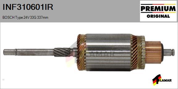 FLAMAR INF310601IR - Induit, démarreur cwaw.fr