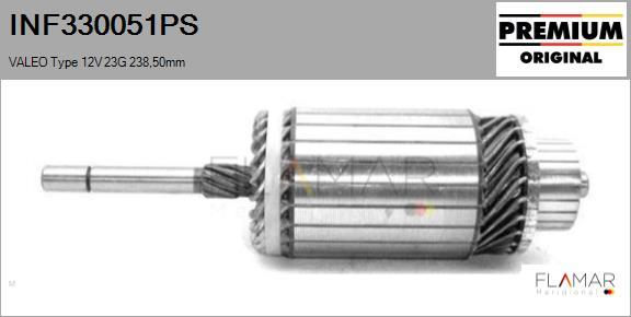 FLAMAR INF330051PS - Induit, démarreur cwaw.fr