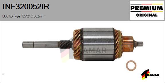 FLAMAR INF320052IR - Induit, démarreur cwaw.fr