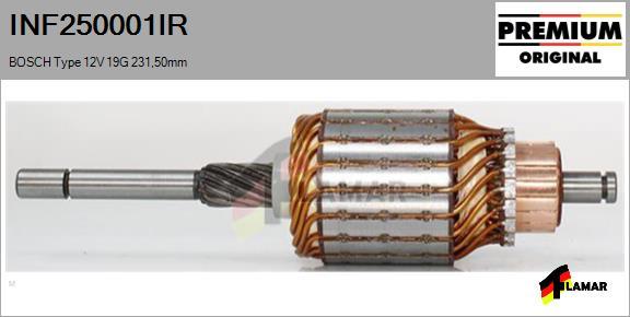 FLAMAR INF250001IR - Induit, démarreur cwaw.fr