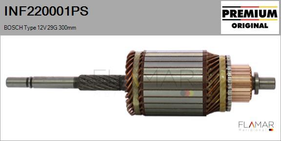 FLAMAR INF220001PS - Induit, démarreur cwaw.fr